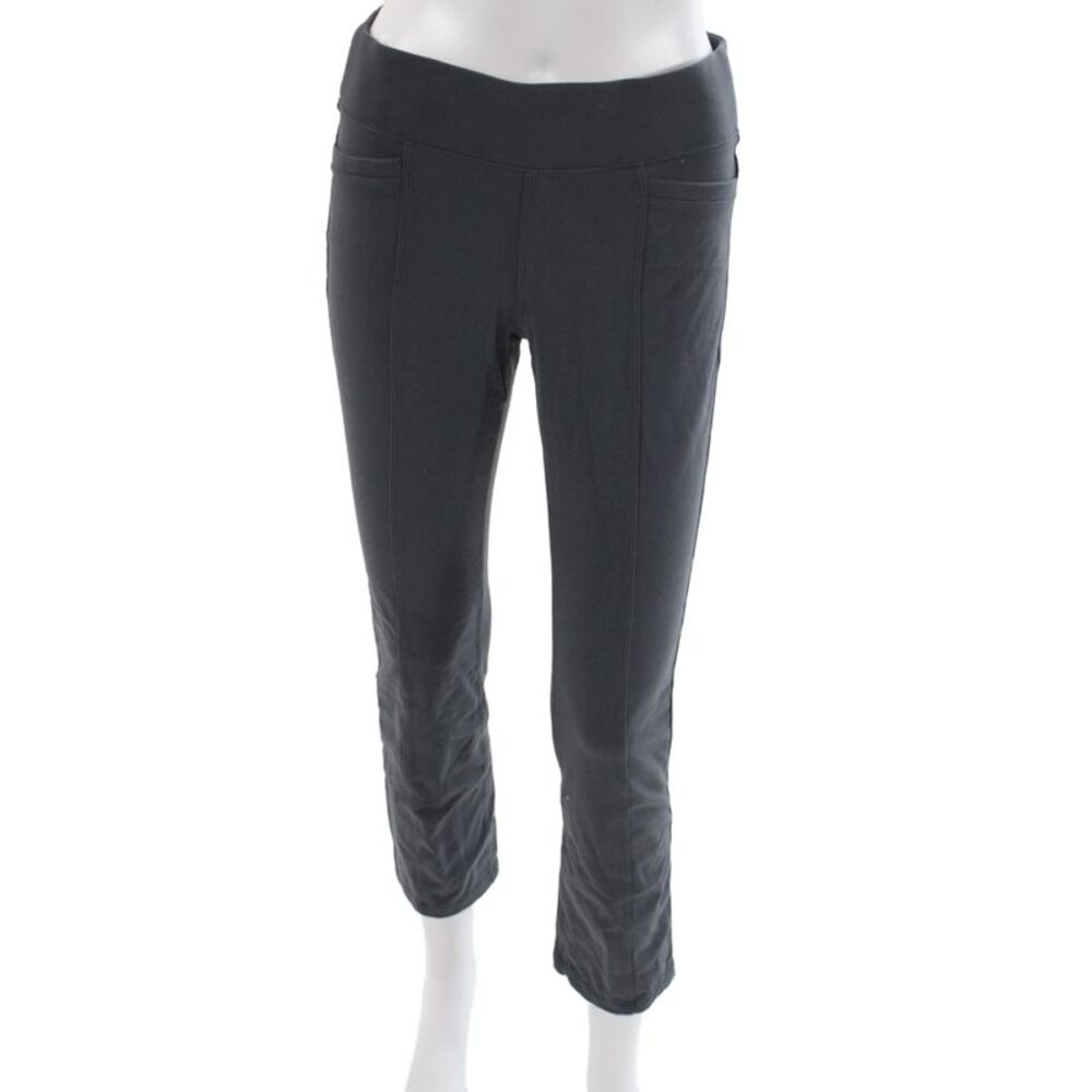 Athleta Womens Cropped Black Supplex Nylon Pants Size S
